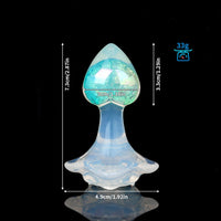 Aurora Peach Heart Acrylic Core Silicone Anal Plug with Petal Base - Lurevibe