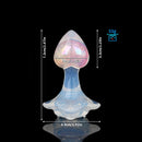 Aurora Peach Heart Acrylic Core Silicone Anal Plug with Petal Base - Lurevibe