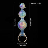 Aurora Peapod Graduated Anal Beads Plug with Metal Pull Ring - Lurevibe