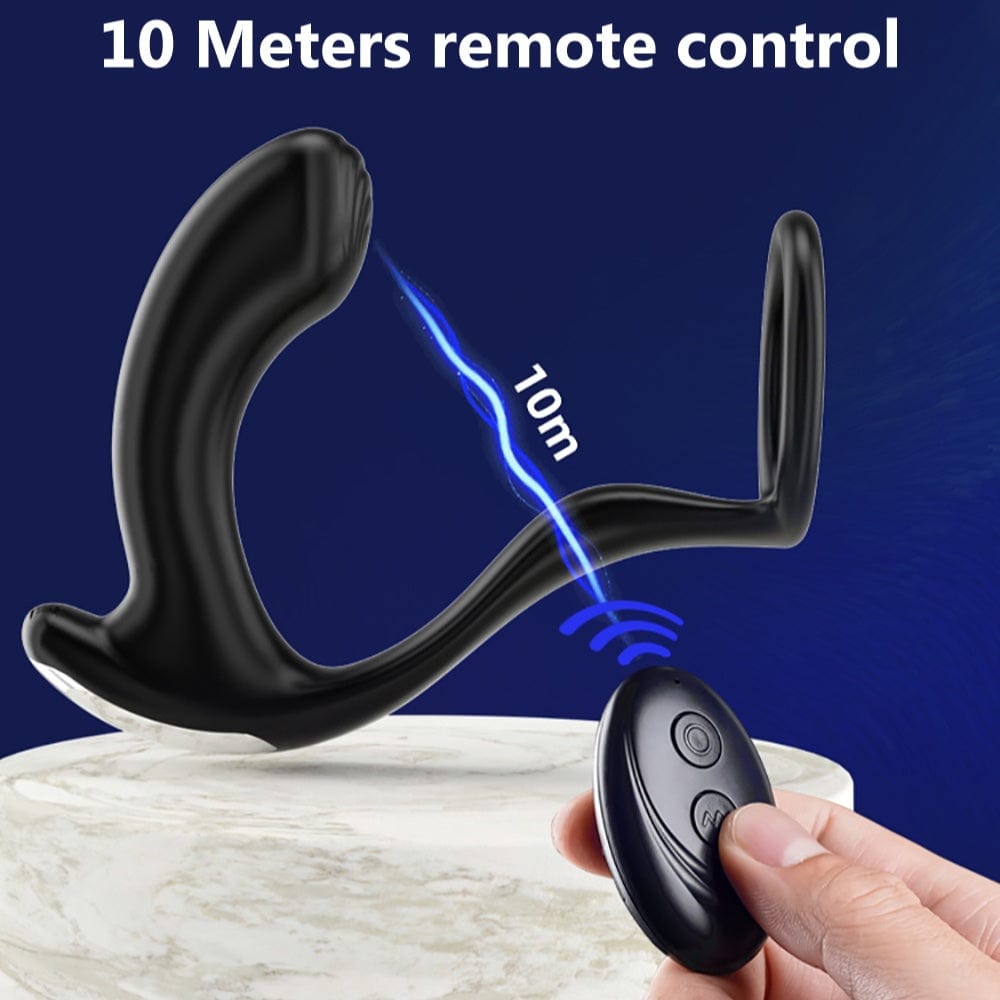 Greedy Finger Male Vibrating Clip Prostate Massager With Cock Ring - Lurevibe