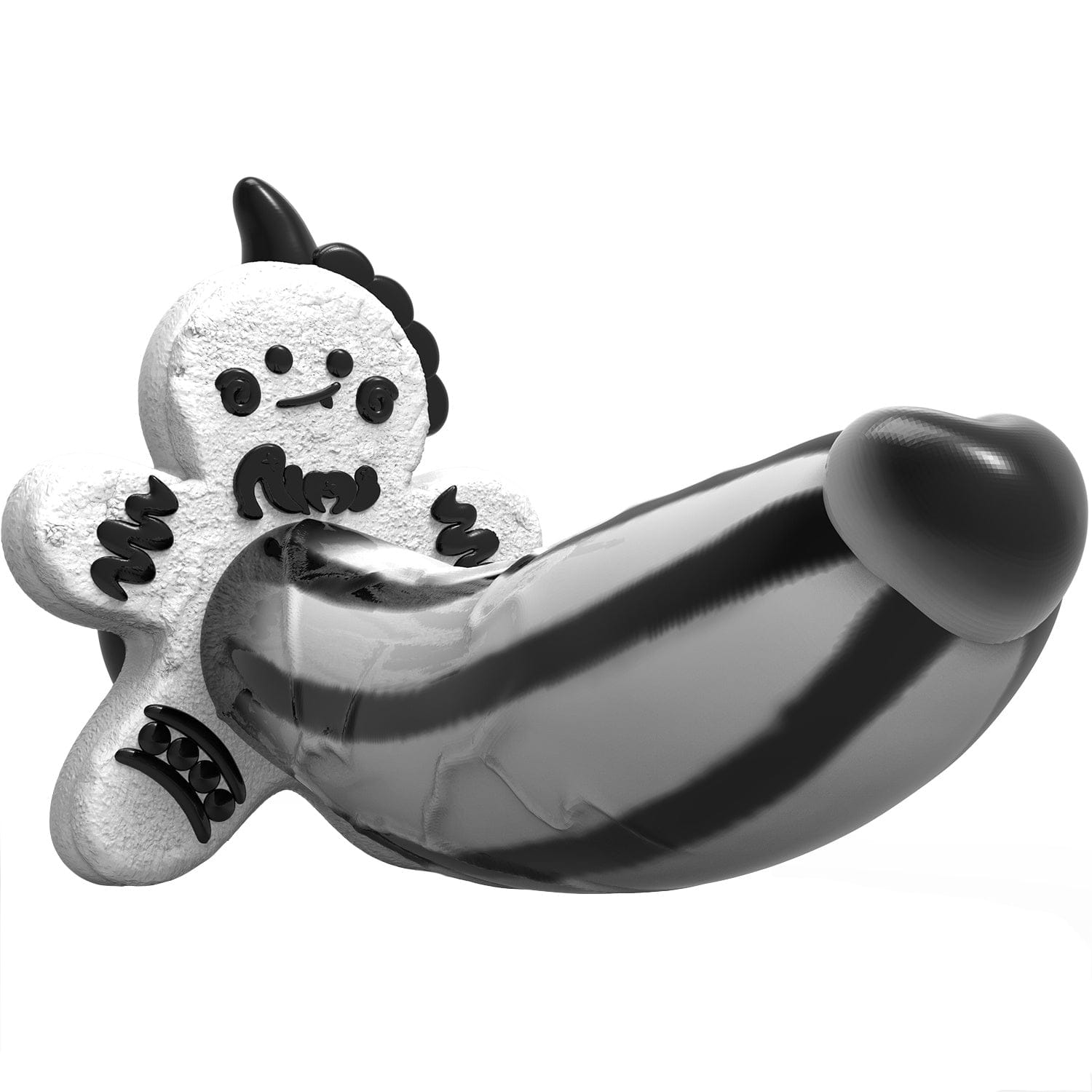 AIMITEX Gingerbread Man Dildo Suction Cup Manual Masturbator - Lurevibe