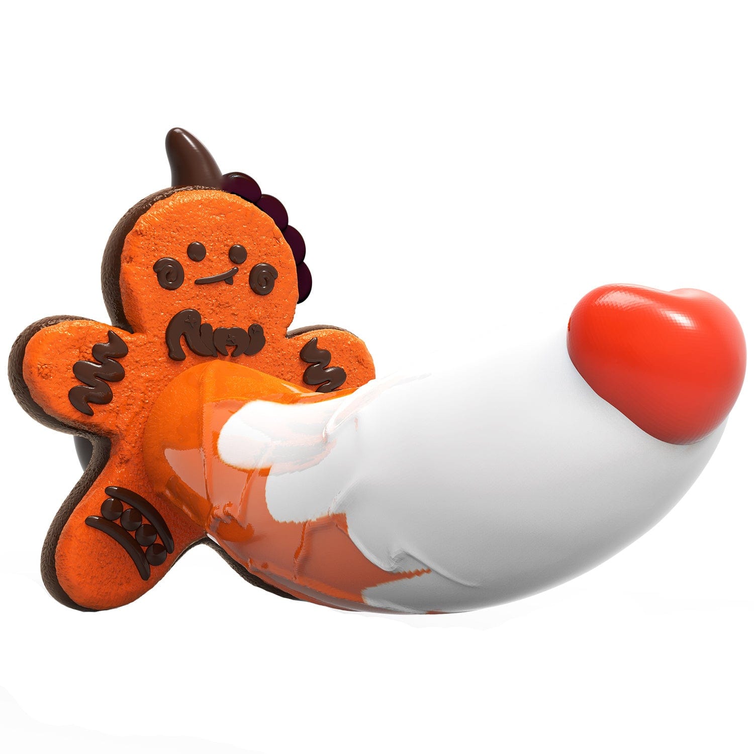 AIMITEX Gingerbread Man Dildo Suction Cup Manual Masturbator - Lurevibe