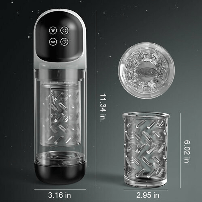 Night Elf 7 Rotation Suction Vacuum Pumps Masturbator Cup - Lurevibe
