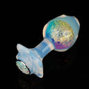 Aurora Rose Petal Crystal Silicone Anal Plug with Jeweled Base - Lurevibe