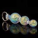 Aurora Peapod Graduated Anal Beads Plug with Metal Pull Ring - Lurevibe
