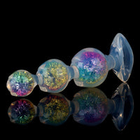 Aurora Flower Petal Graduated Anal Bead Plug with Oval Anchor Base - Lurevibe