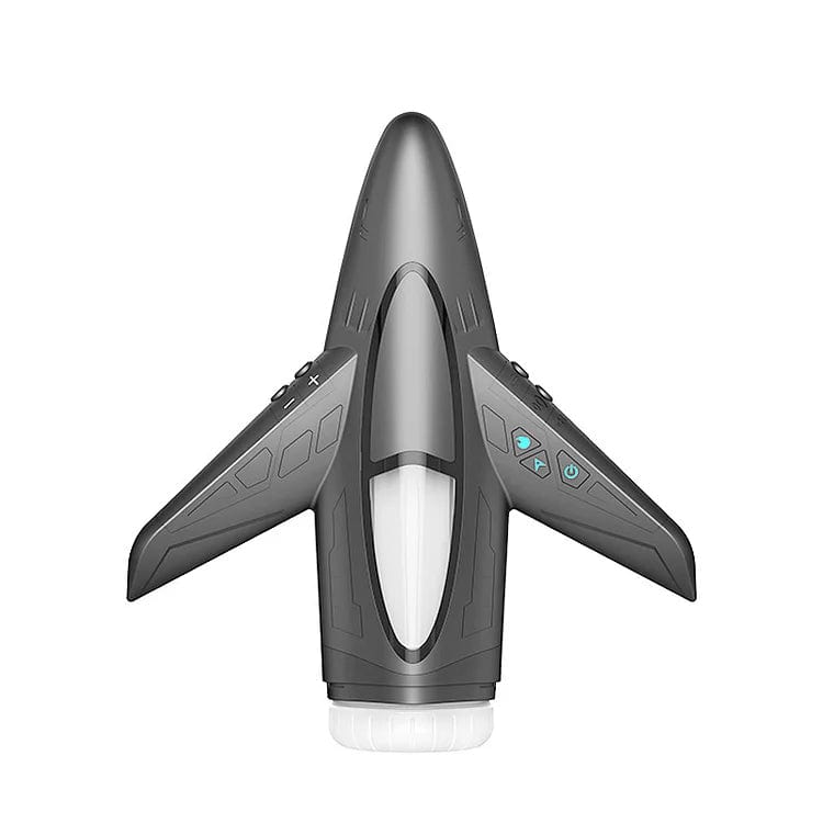 Jet Fighter Retractable Vibrating Heated Male Masturbator - Lurevibe