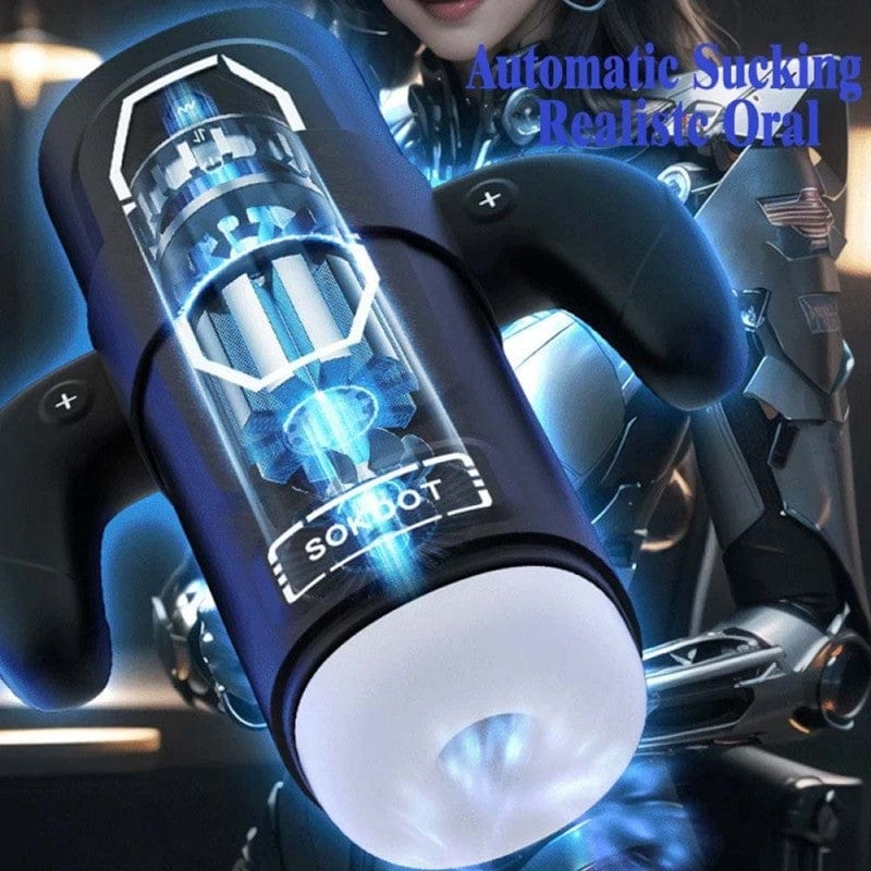 Sokoot Handheld Telescopic Sucking Heating Male Penis Stroker - Lurevibe