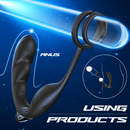 9 Speed Vibrating Prostate Massager Delayed Ejaculation Ring Anal Plug Vibrator With Remote Control - Lurevibe