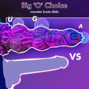 9.6 Inches Monster Dildo Fantasy Horse Dildo With 2 Big Knots And Strong Suction Cup - Lurevibe