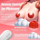 BDSM Angel Wings Vibrating Nipple Clamps with Remote Control - Lurevibe