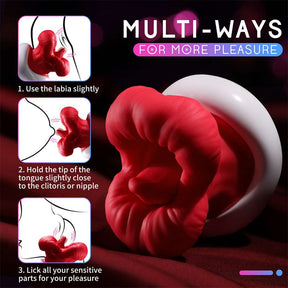 Lurevibe - Big Mouth Upgraded Tongue Licking Vibrator for Women with 8 Vibrating Tongue Licking Modes - Lurevibe