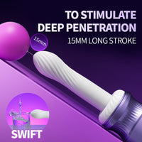 Pure Moon 7 Thrusting Heating Dildo Machine G Spot Vibrator With APP Control - Lurevibe