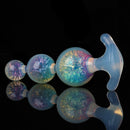Aurora Spherical Graduated 3-Bead Anal Plug with Flanged Anchor Base - Lurevibe