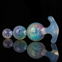 Aurora Spherical Graduated 3-Bead Anal Plug with Flanged Anchor Base - Lurevibe