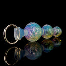 Aurora Ripple Textured Graduated Anal Bead Plug with Metal Pull Ring - Lurevibe