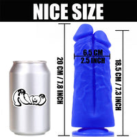 AIMITEX Colorful double-dildo silicone dildo adult sex toy - Lurevibe