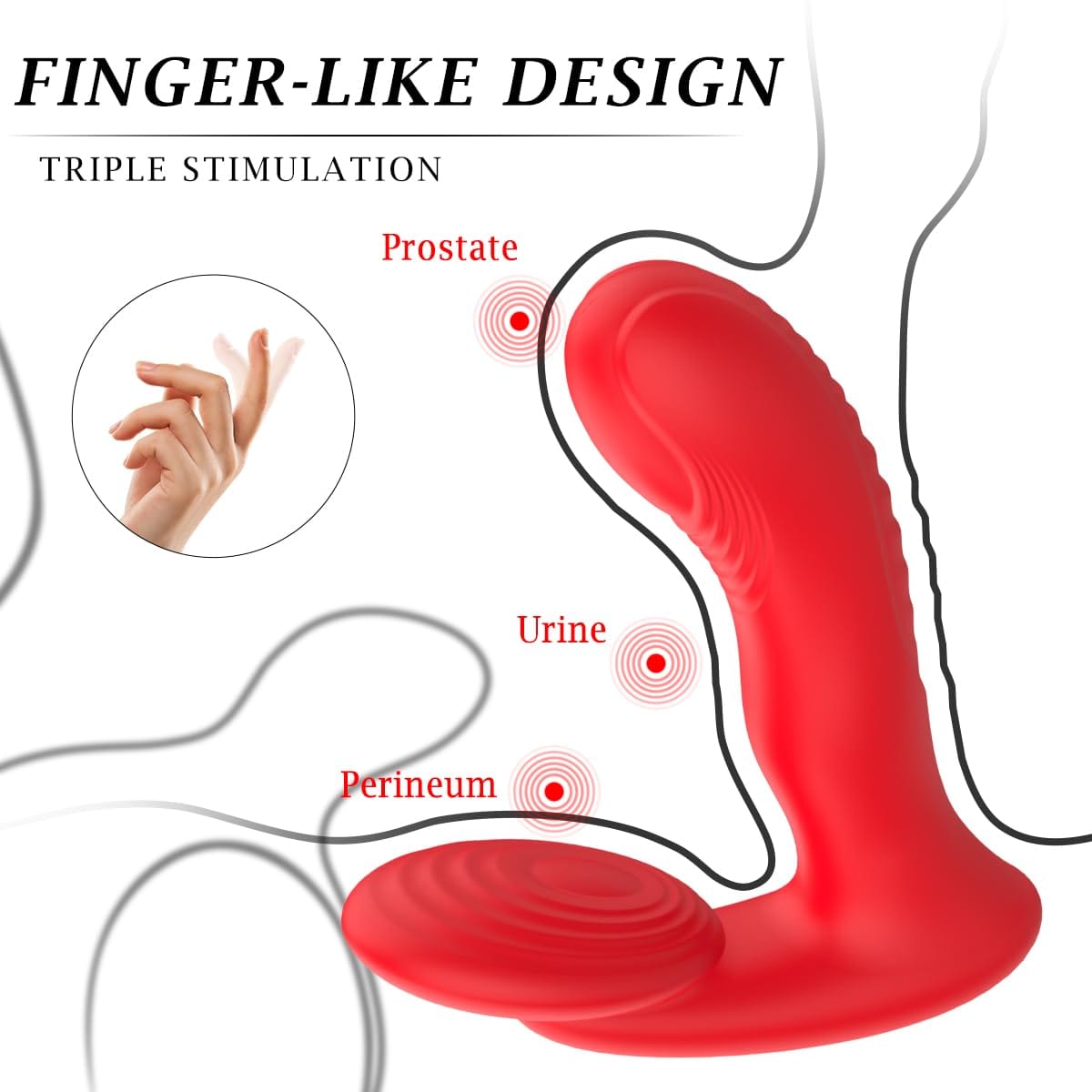 Remote Control Silicone Vibrator 10 Vibration Heating Prostate Massager - Lurevibe