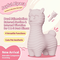 LOVETIDE XiMieMie Cute Alpaca Dual-Play Clitoral Suction & Vibrating Wand Set - Lurevibe
