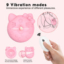 Kitty Cat Nipple Clamp Vibrators Breast Massager with Remote Control - Lurevibe