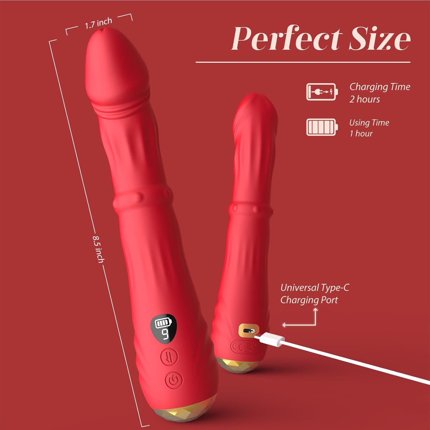 3 In 1 Steel Ball Sliding Heating Clitoral G-Spot Vibrators - Lurevibe
