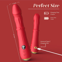 3 In 1 Steel Ball Sliding Heating Clitoral G-Spot Vibrators - Lurevibe