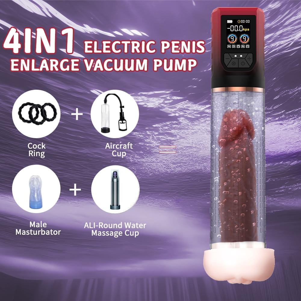 3 In 1 Penis Enlarger Extender Pump Male Masturbator - Lurevibe