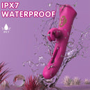 4 IN 1 Rose Muncher Rabbit Vibrator Licking Vibrating Flapping Clit Nipple Stimulator - Lurevibe