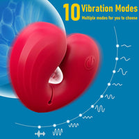 Nipple Toys Vibrator Sex Toys, 1 Pair BDSM Nipple Clamps Adult Toy with 10 Vibrating Modes for Clit Stimulator, Rose Toy for Women Couples Pleasure, Nipple Clips for Adult Play with Remote Control - Lurevibe