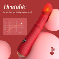 3 In 1 Steel Ball Sliding Heating Clitoral G-Spot Vibrators - Lurevibe