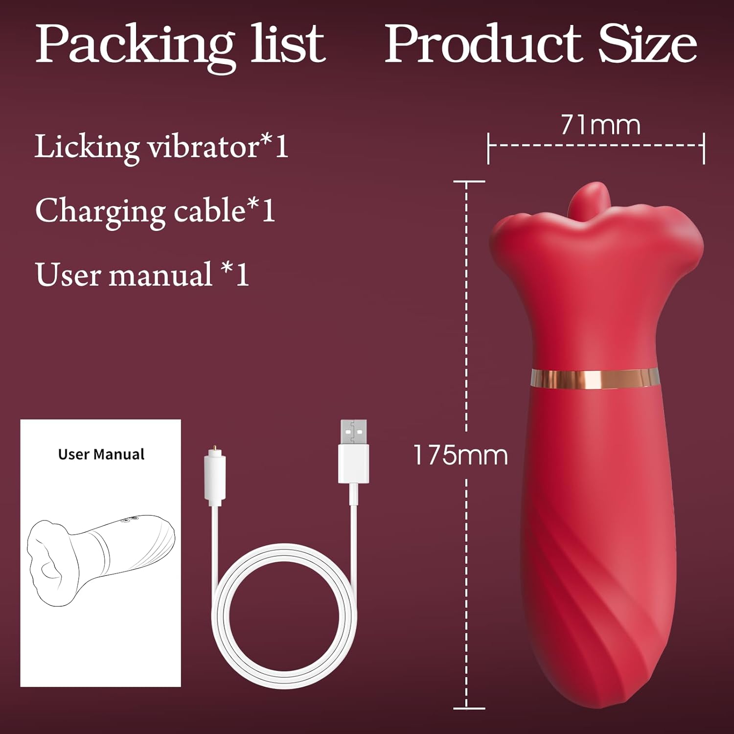 Oral Love 3 Tongue Thrusting Licking Clit Stimulation Vibrator