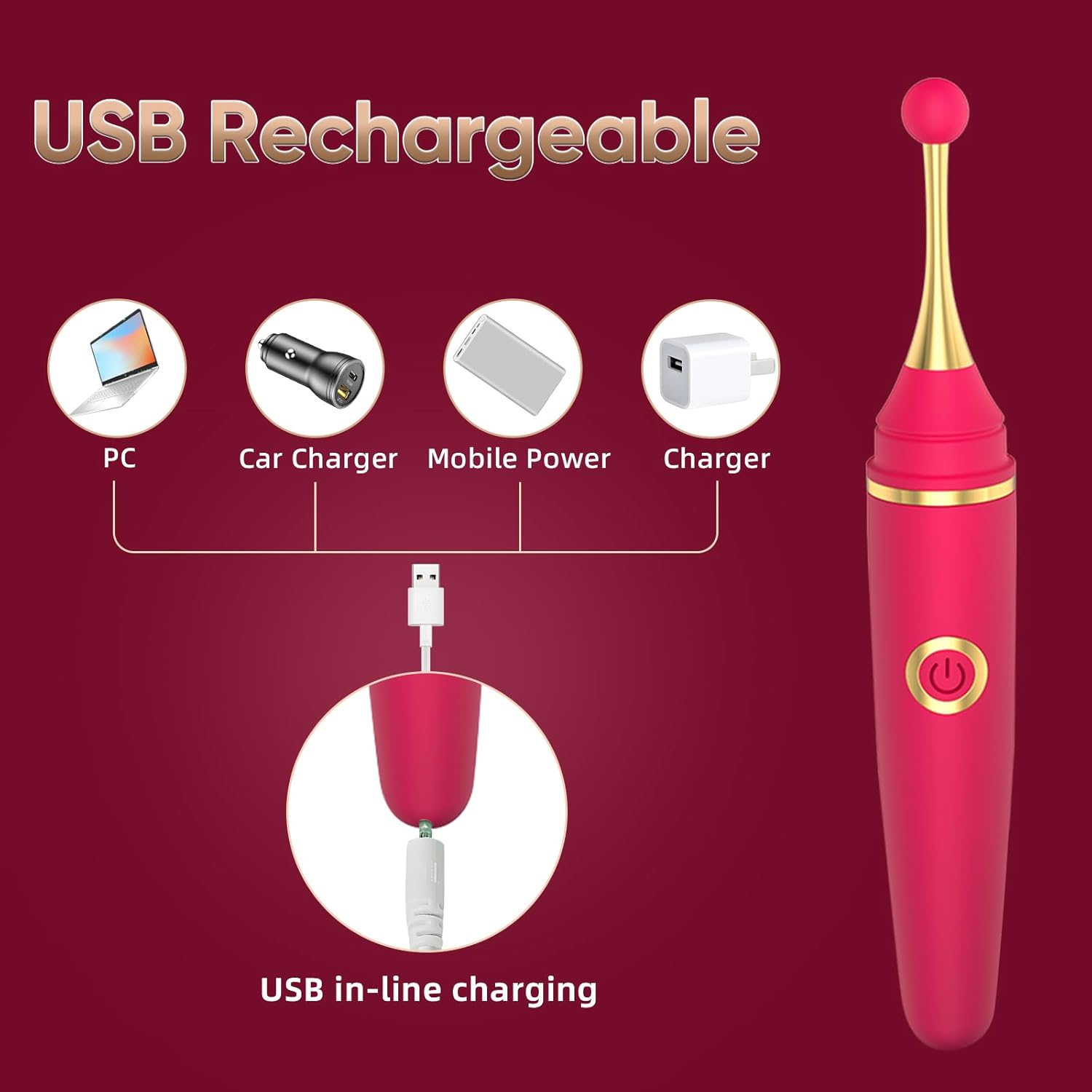 Pen Nipple Clit Stimulator G Spot Vibrator Sexual Pleasure Tools - Lurevibe