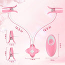 Vibrating Nipple Clamps SM Nipple Stimulation With Remote Control - Lurevibe