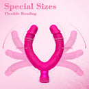 Double Ended Vibrating Rose Dildo Anal Dildo with 10 Vibrating Modes - Lurevibe