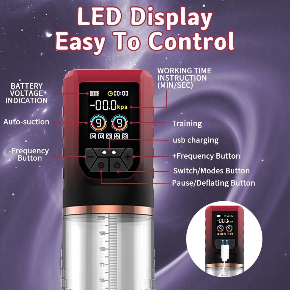 3 In 1 Penis Enlarger Extender Pump Male Masturbator - Lurevibe