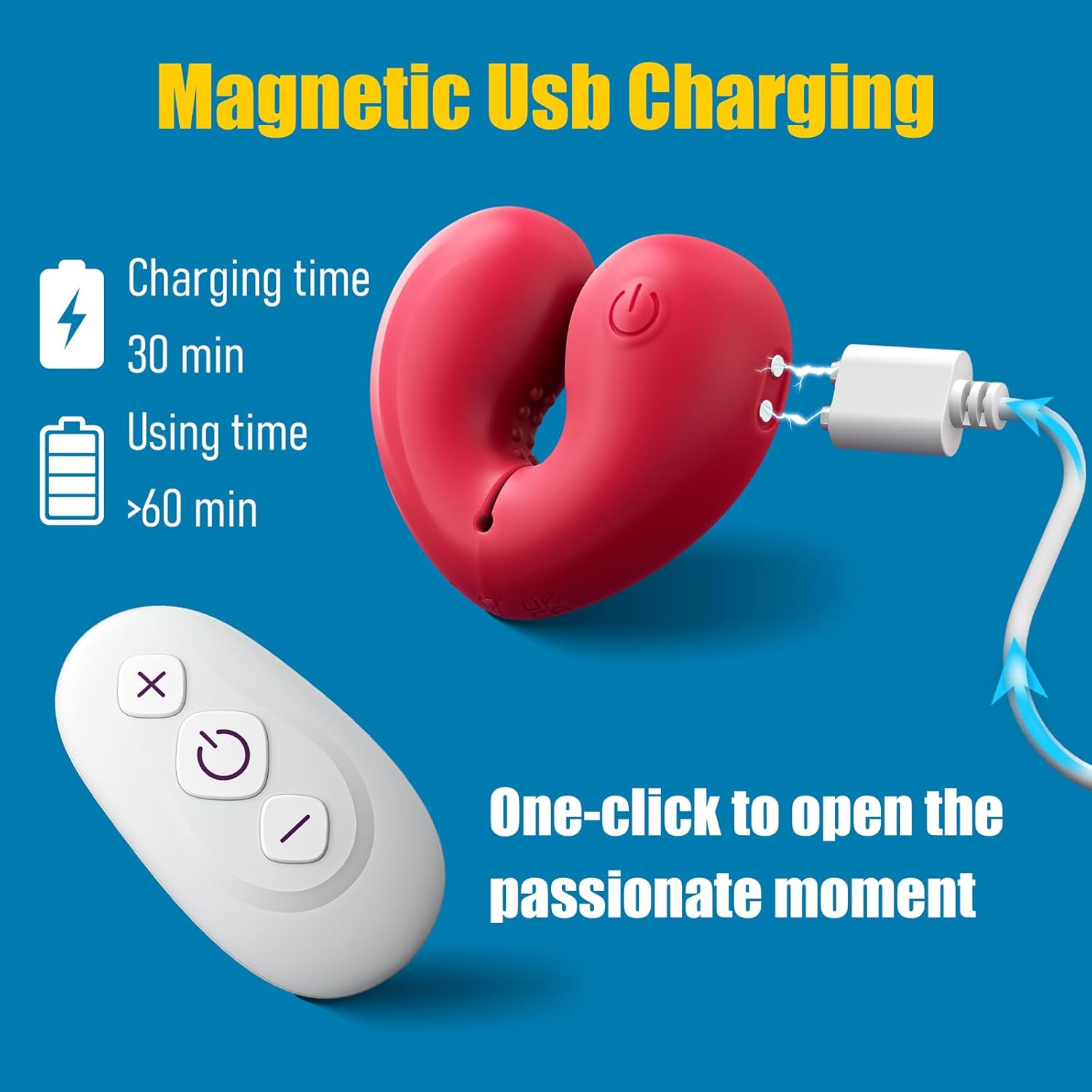 Heart-shaped Vibrating Nipple Clamps Lurevibe Heart-shaped Vibrating Nipple Clamps Lurevibe