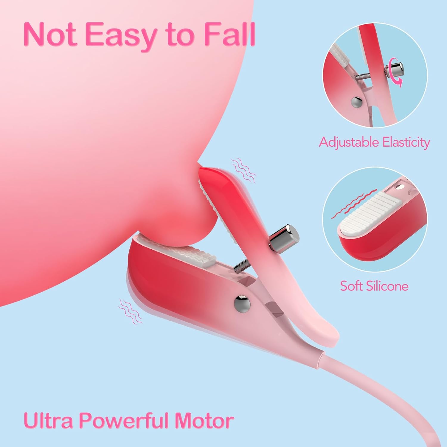 2 In 1 Wearable Nipple Clitoral Clamps Stimulation Vibrator For Women - Lurevibe