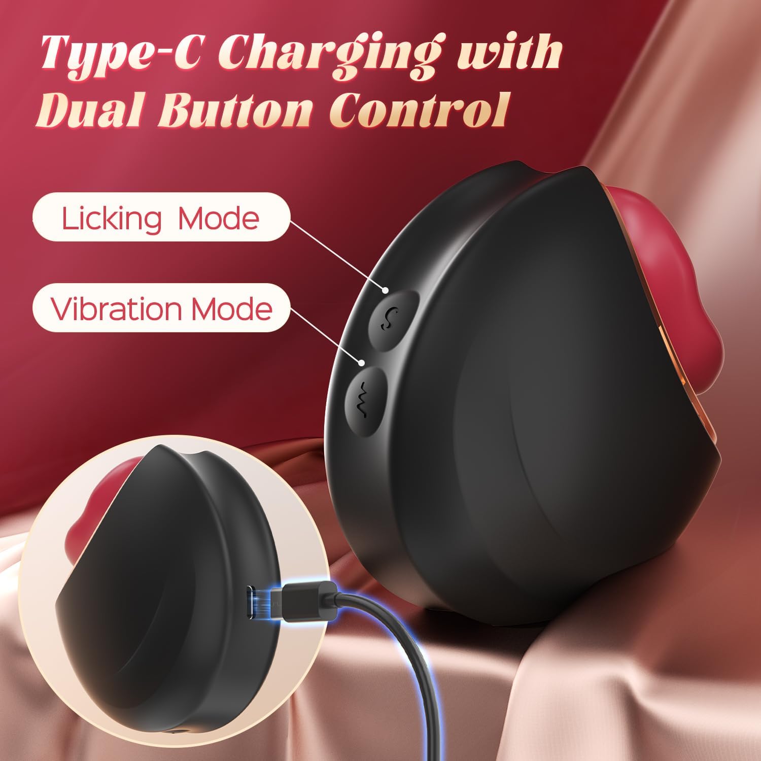 Upgraded Rose Mouth-Shaped Biting Clit Nipple Stimulation Vibrators - Lurevibe