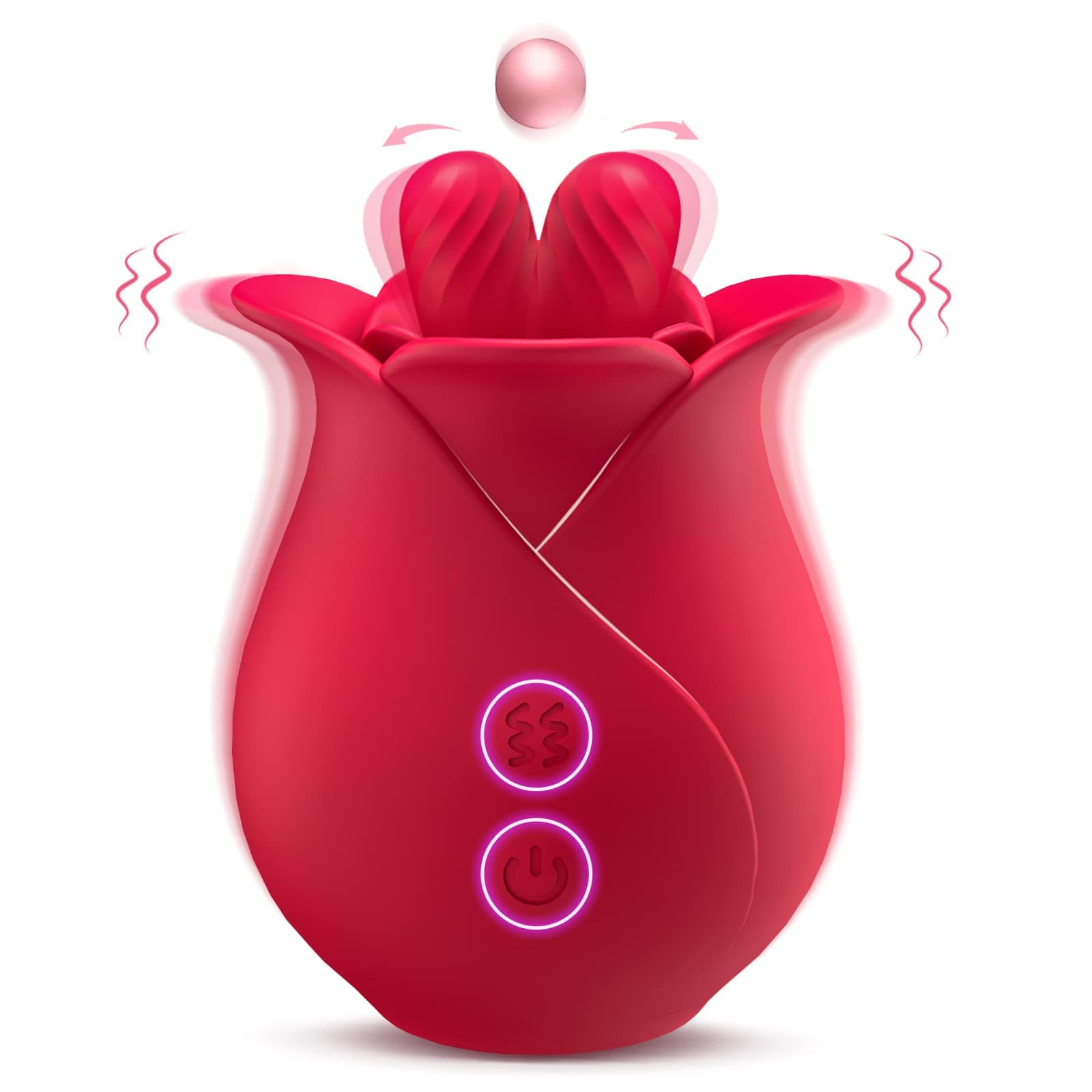 Lurevibe - Rose Romeo - Double Tongue Lick Shaker clitoral nipple orgasmic sex toy - Lurevibe
