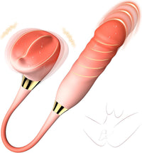 Mushroom 2 Pro Clit Nipple Vibration G Spot Thrusting Vibrator - Lurevibe