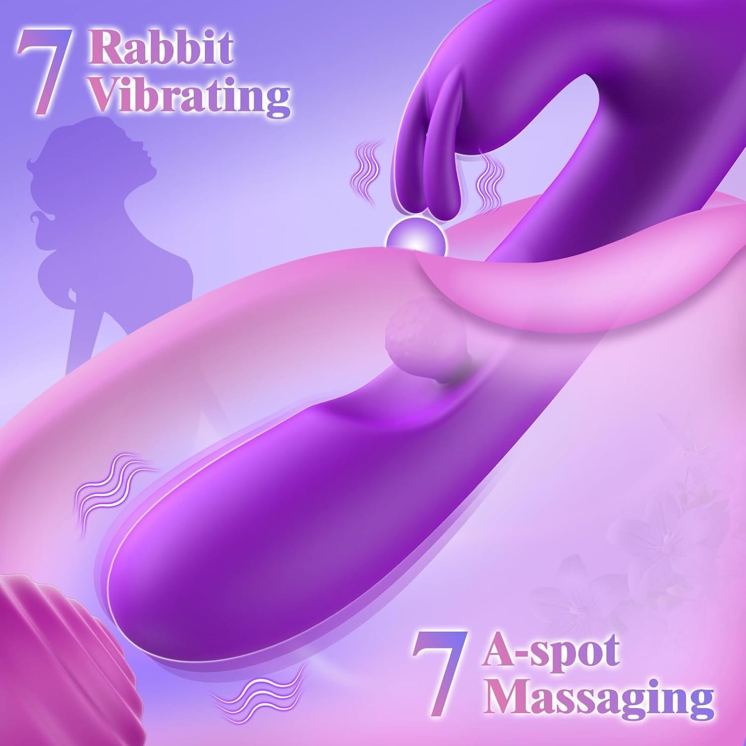 3 In 1 Rabbit Vibrator 360°Rotation Clitoral G Spot Stimulator - Lurevibe
