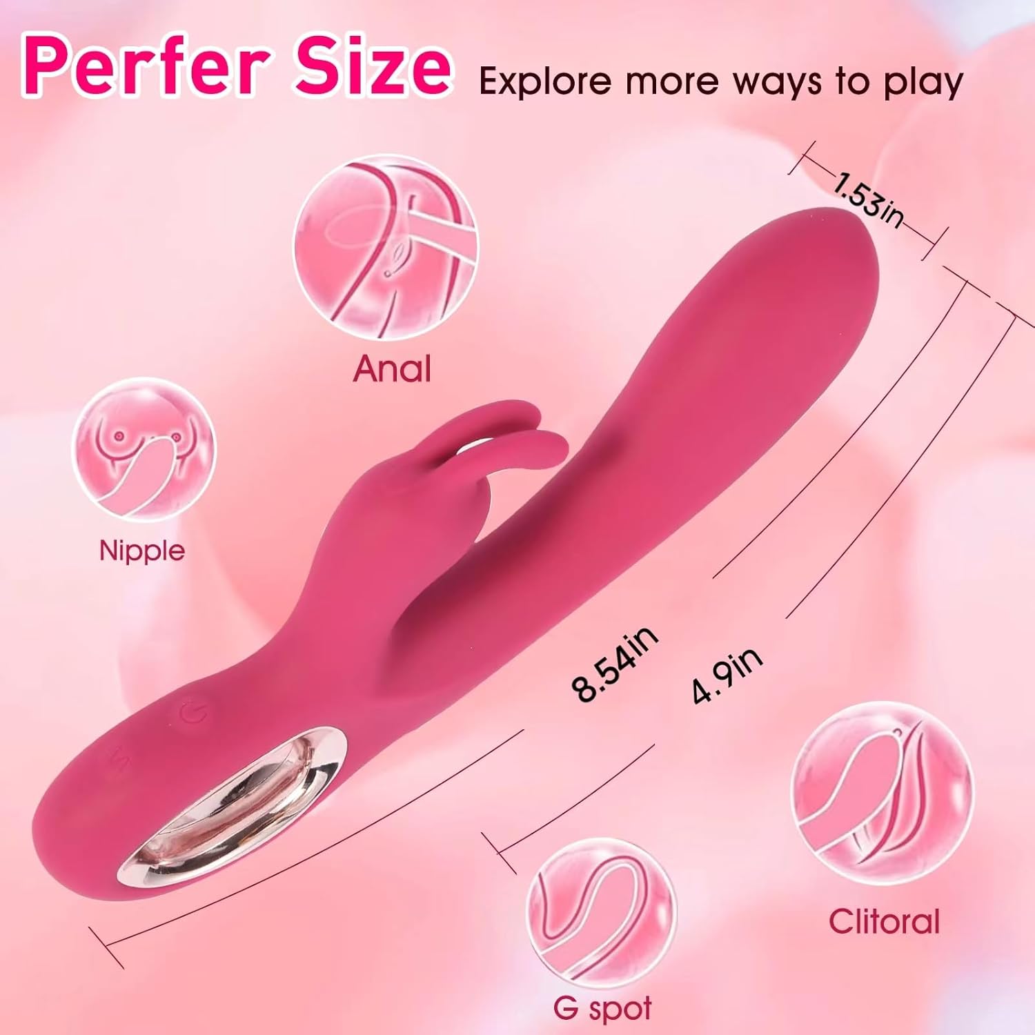 2 In 1 Rabbit G Spot Vibrator For Clitoris G-spot Stimulation - Lurevibe