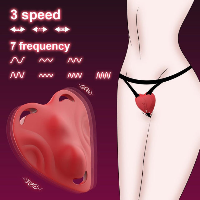 Heart - Shaped Wearable Vibrator Clitoral Stimulator