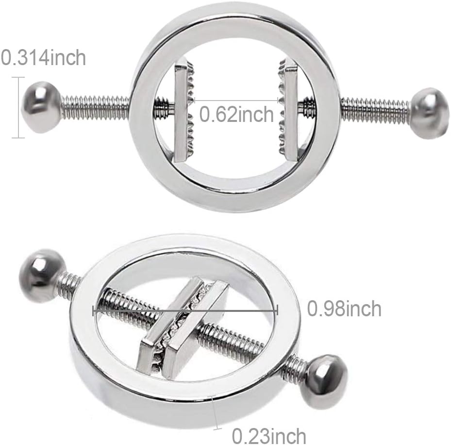 BDSM Metal Adjustable Nipple Clamps Set for Sex Games - Lurevibe