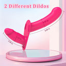 Lesbian Strap-on Dildo Vibrator Double-ended Dildo with Remote Control - Lurevibe