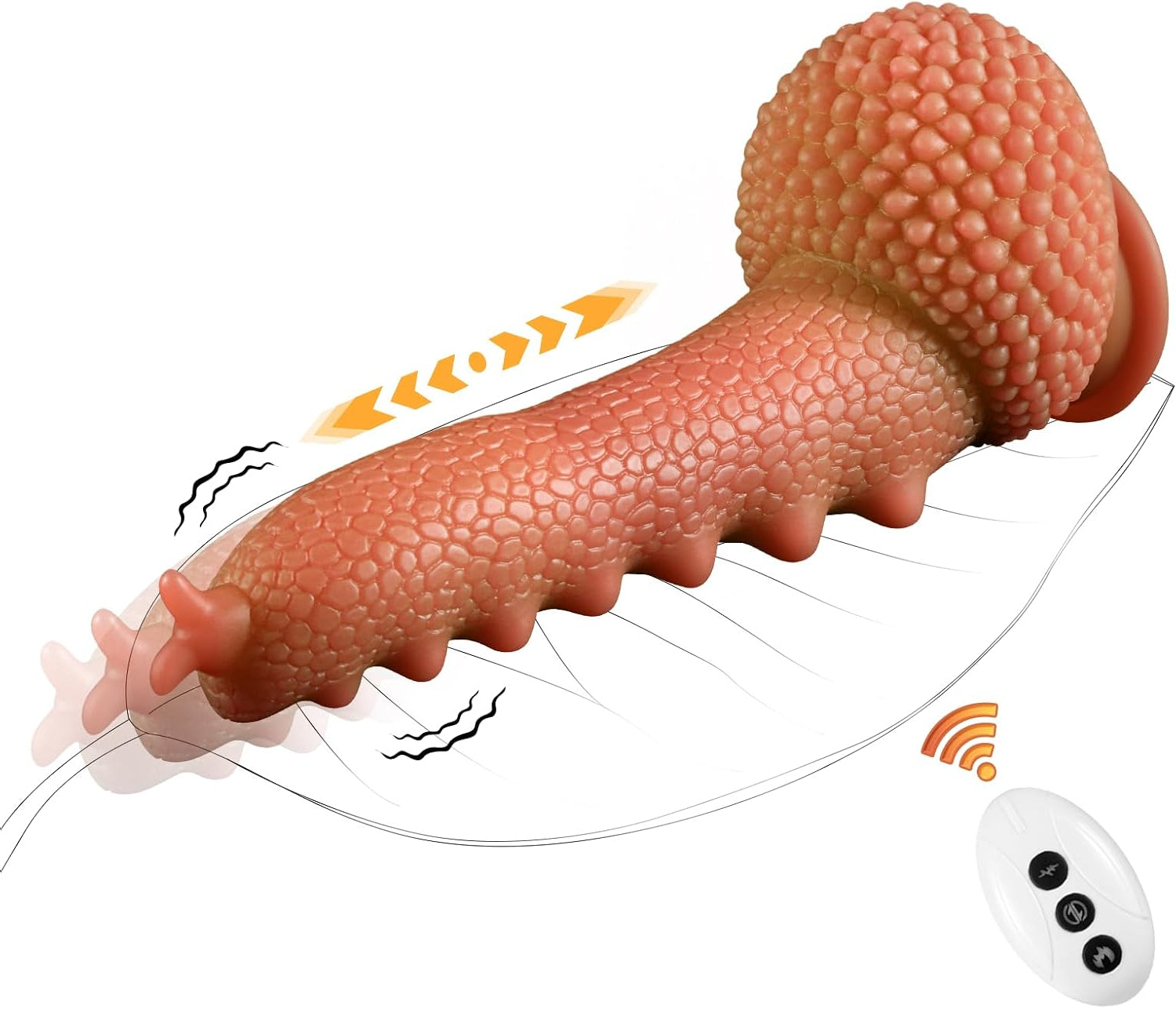 9.06in Thrusting Monster Snail Dildo Vibrator with 3 Thrusting & 9 Vibrating Modes