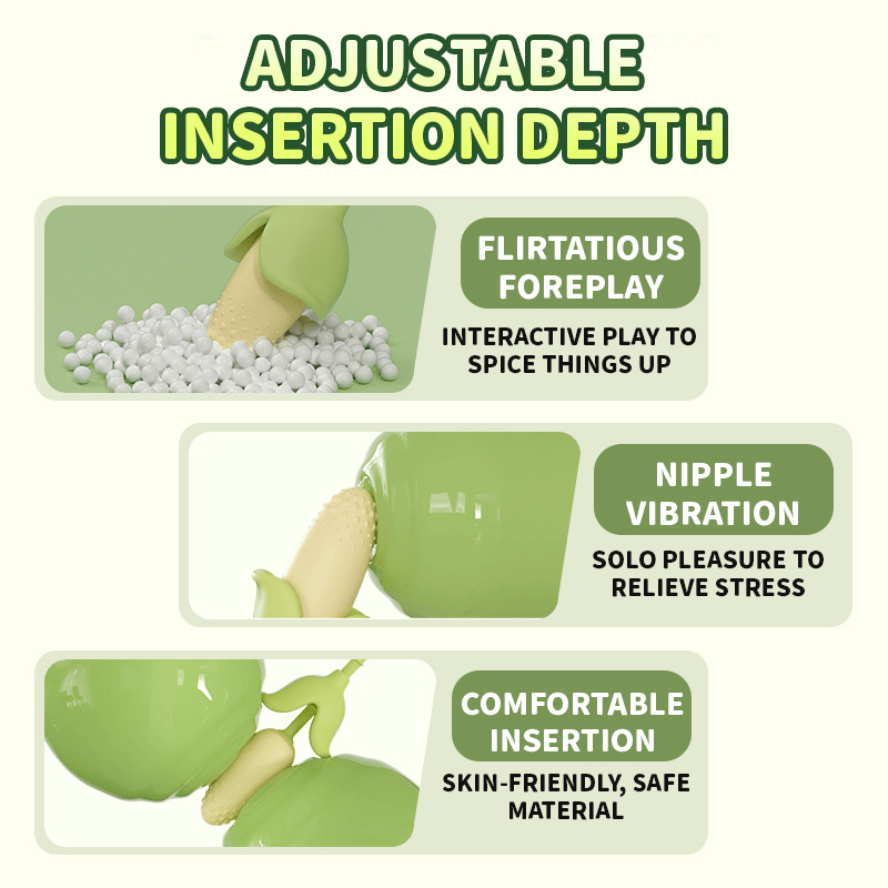 Corn-Shaped Vibrating Egg Adjustable Depth Edition