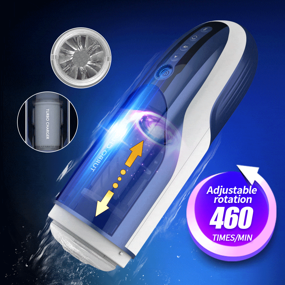 Lurevibe - Thrusting Rotation Masturbation Cup Penis Trainer With Voice Function - Lurevibe