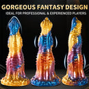 Colorful Golden Phoenix Electric Telescopic Vibrating Dildo With Remote Control - Lurevibe