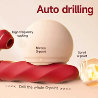 Auto Drilling Rotation G Spot Clitoris Suction Vibrator - Lurevibe